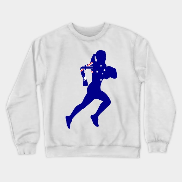 Australia Rugby Girl Crewneck Sweatshirt by TShirtWaffle1